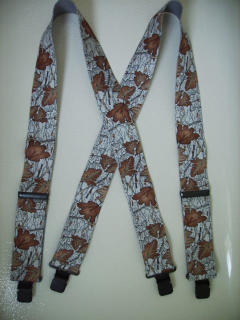 CAMOUFLAGE Suspenders 1 1/2" X 48" With 2 Strong Chrome Adjusters And 4 Grips.UB220N48IMCA